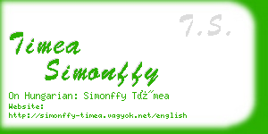 timea simonffy business card